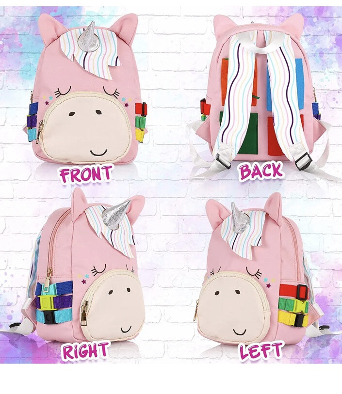 Mini Unicorn Backpack with Buckle, Lace and Zipper- Clean and Unused