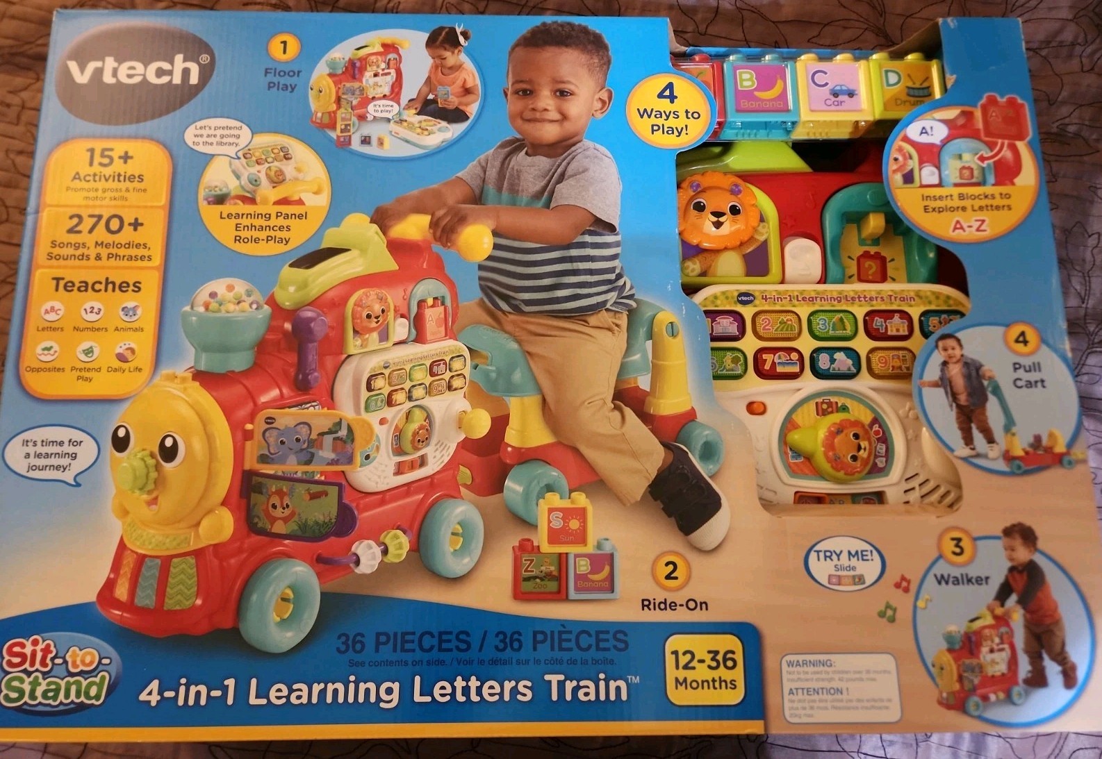 NIB VTech Sit-to-Stand 4-in-1 Learning Letters Train