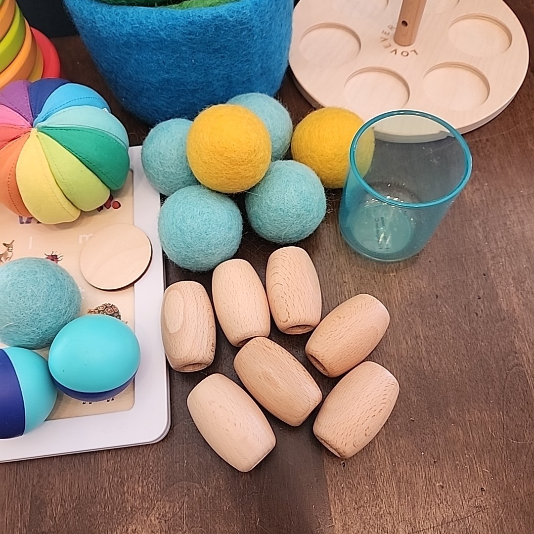 LOVEVERY Lot Montessori Wooden Baby Toys REPLACEMENT PARTS PIECES Odds & Ends