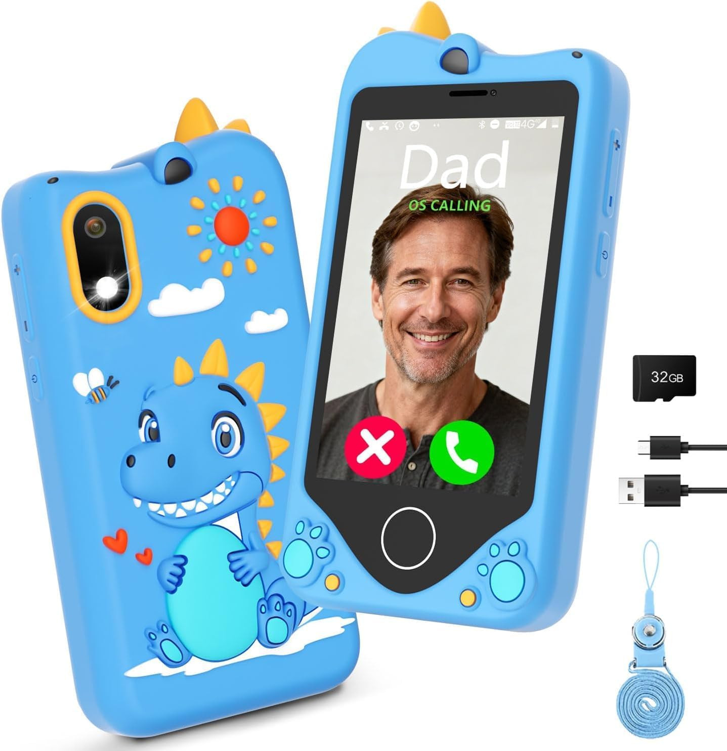 UNERVER Kids Smart Phone for Boy- Safest Phone for Kid & Teens, Talk & Text – Ki