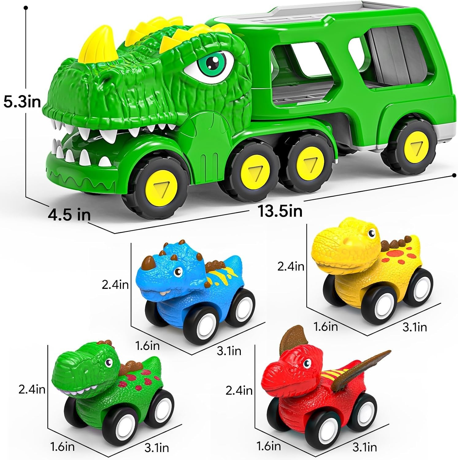 Friction Powered Dinosaur Truck for Toddlers