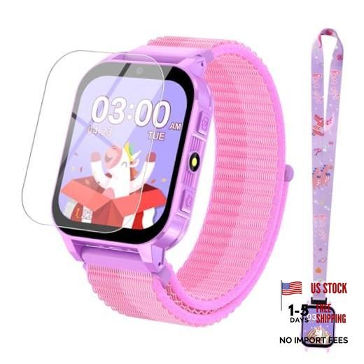 HD Touchscreen Smartwatch for Girls Ages 4-12 – Includes 28 Games, Purple