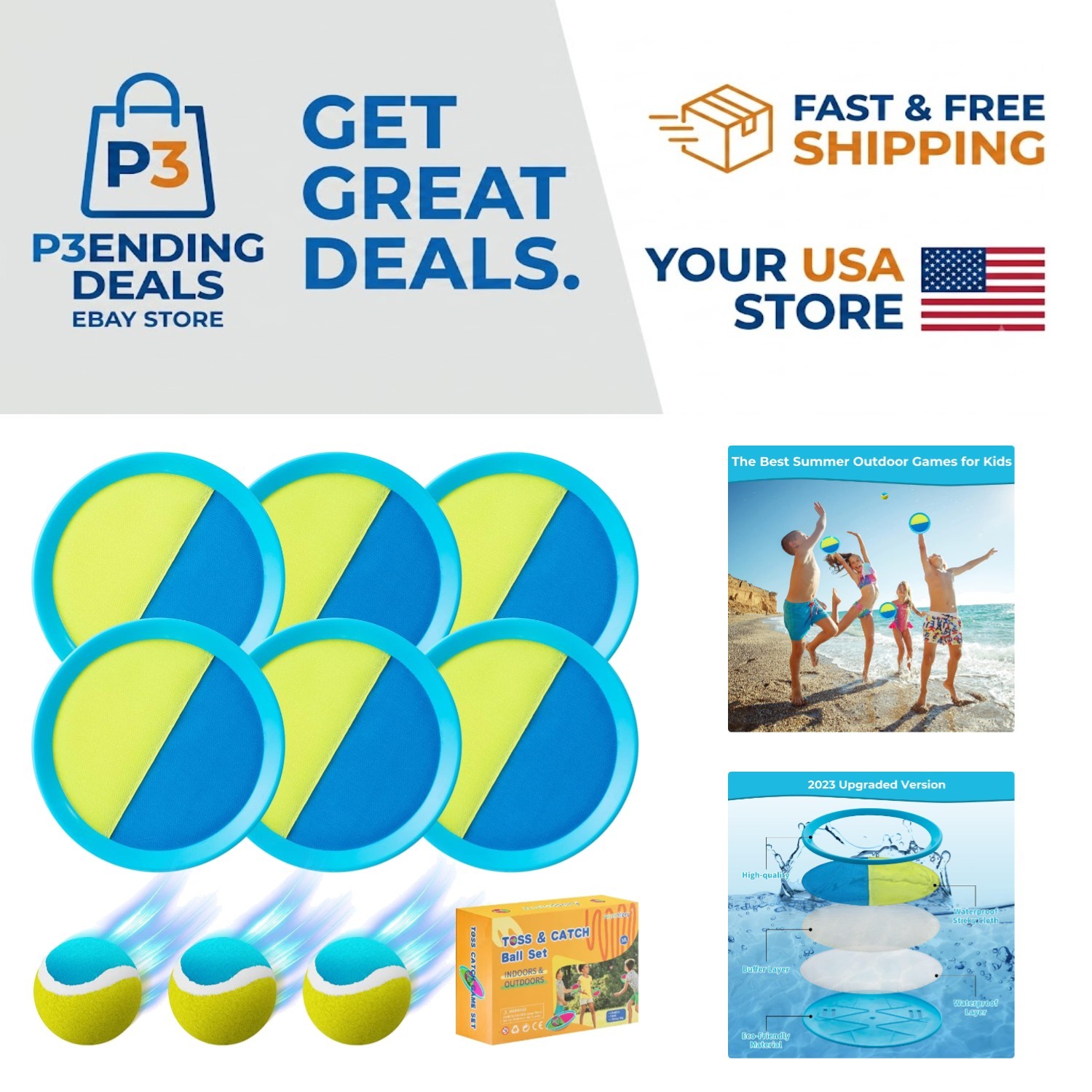 Exciting Toss and Catch Boat Ball Set for 2-6 Players – Perfect Family Beach Fun