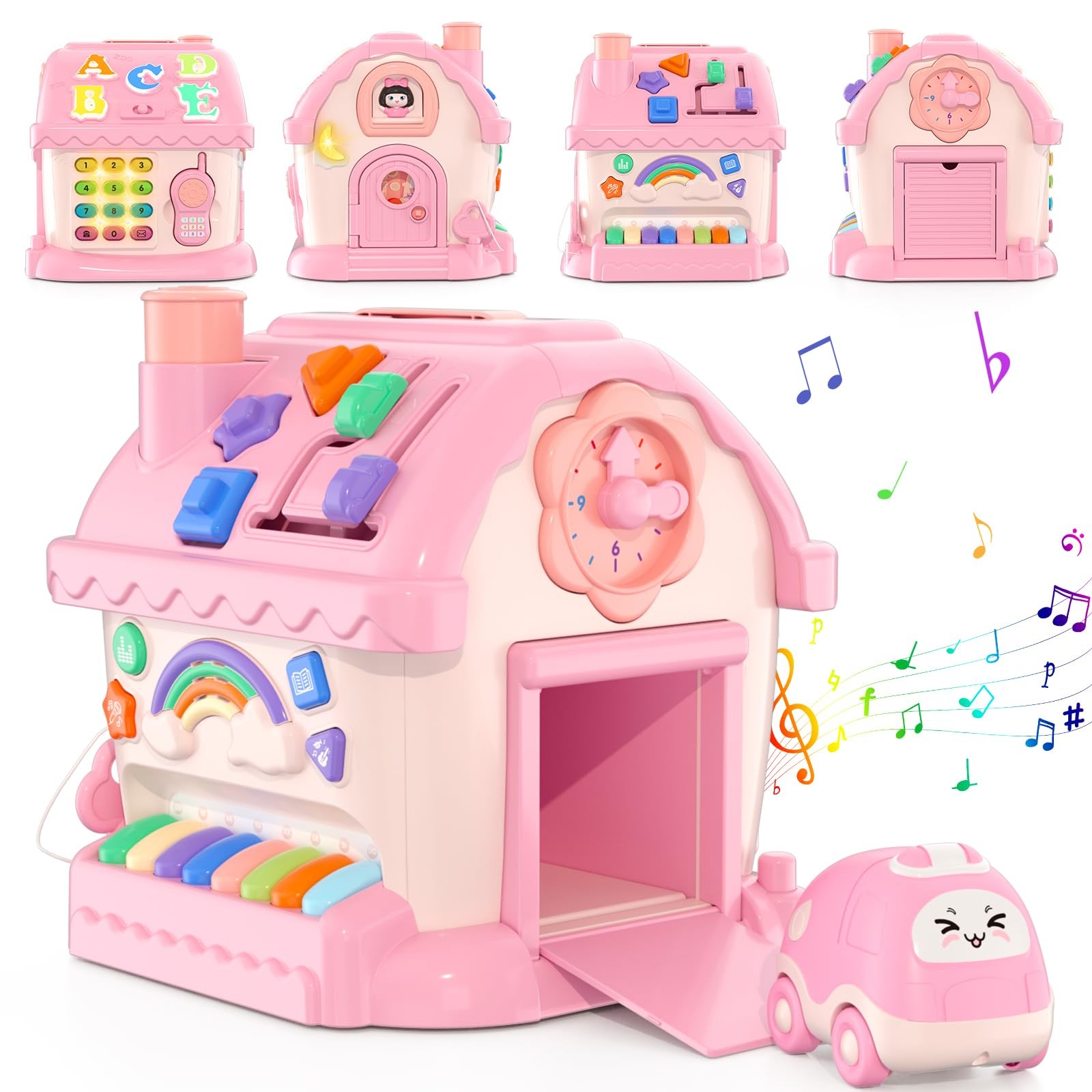 Toys for 1 Year Old Girl Gifts, Musical House Learning Toddler Toys with Stor…