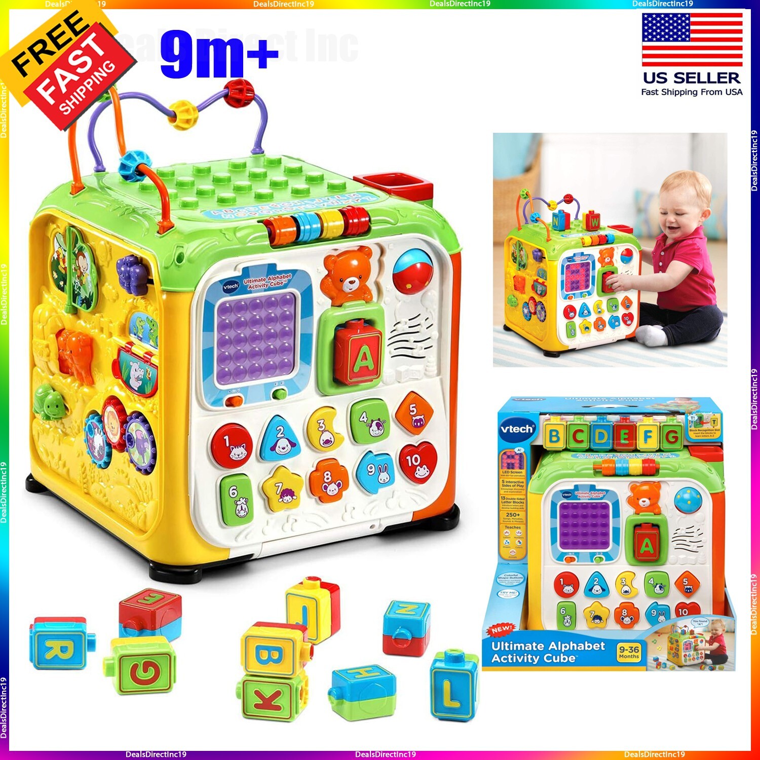Educational Toys for Kids VTech Ultimate Alphabet Activity Cube Ages 9m 1 2 3