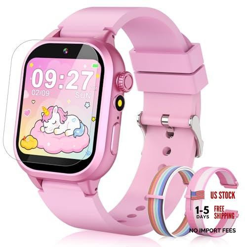 Kids Smart Watch Girls Gift for Girl Aged 5-12 – 40 Games HD TouchScreen – Pink