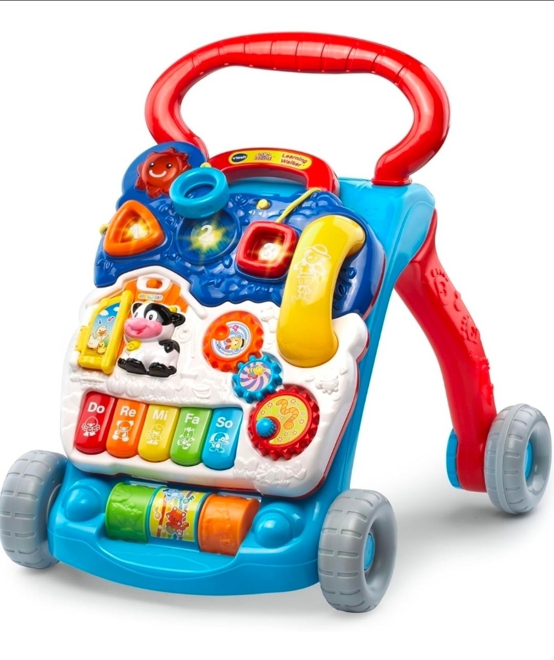 VTech Sit to Stand Learning Walker Blue Baby Push Walker Toddler Activity Center
