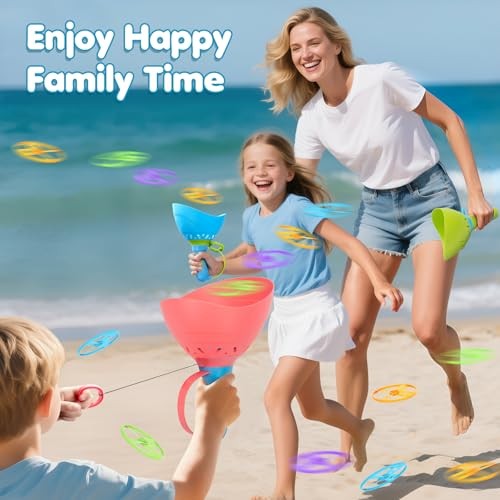 Outdoor Toys for Kids Ages 4-8, 3 Packs Flying Catching Game, Outside Manual