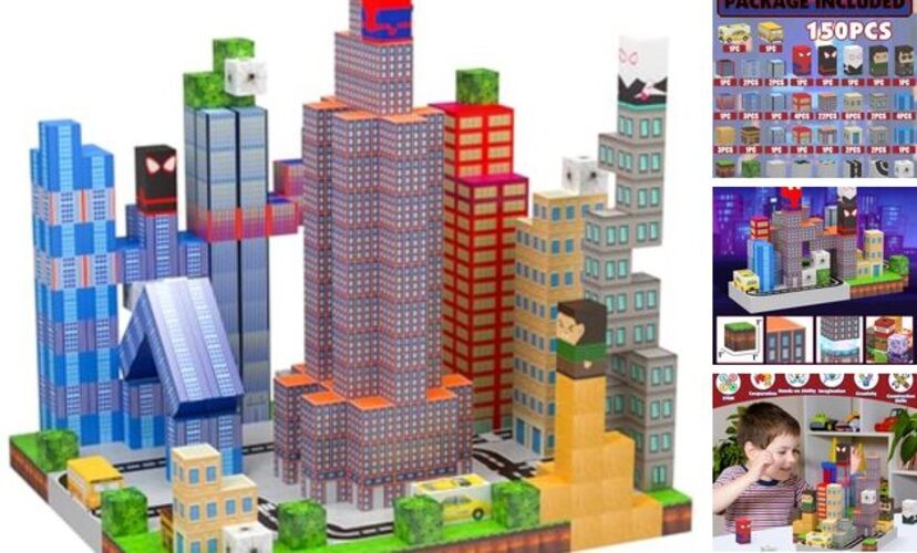 PCS Magnetic Blocks Building Toys Set, Spider Toys Magnetic Building Blocks 150