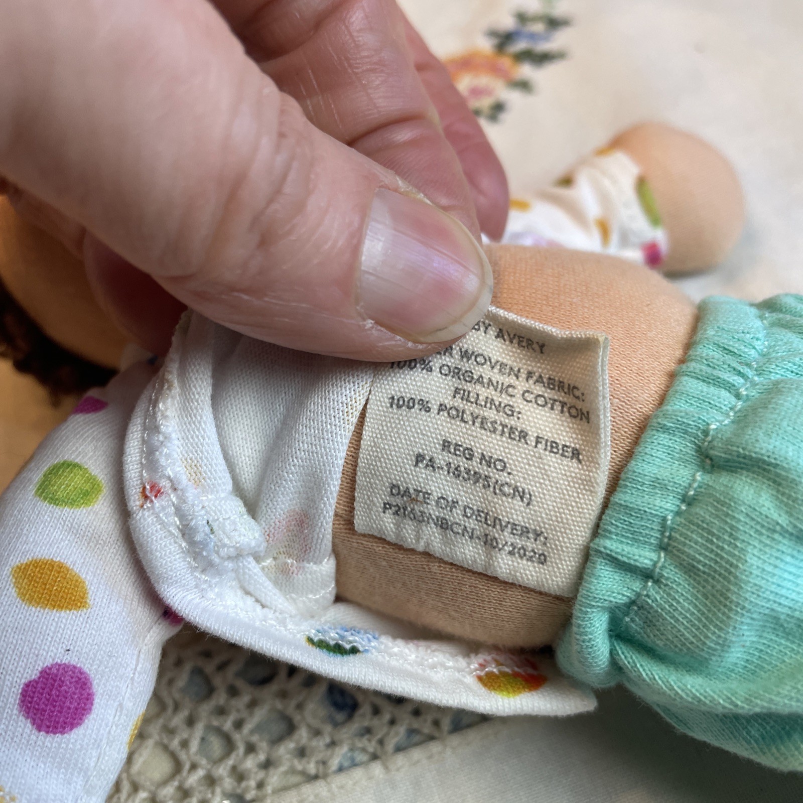 Lovevery Montessori Gender Neutral Baby Avery 9 1/4” Plush Doll Toy Soft Cloth