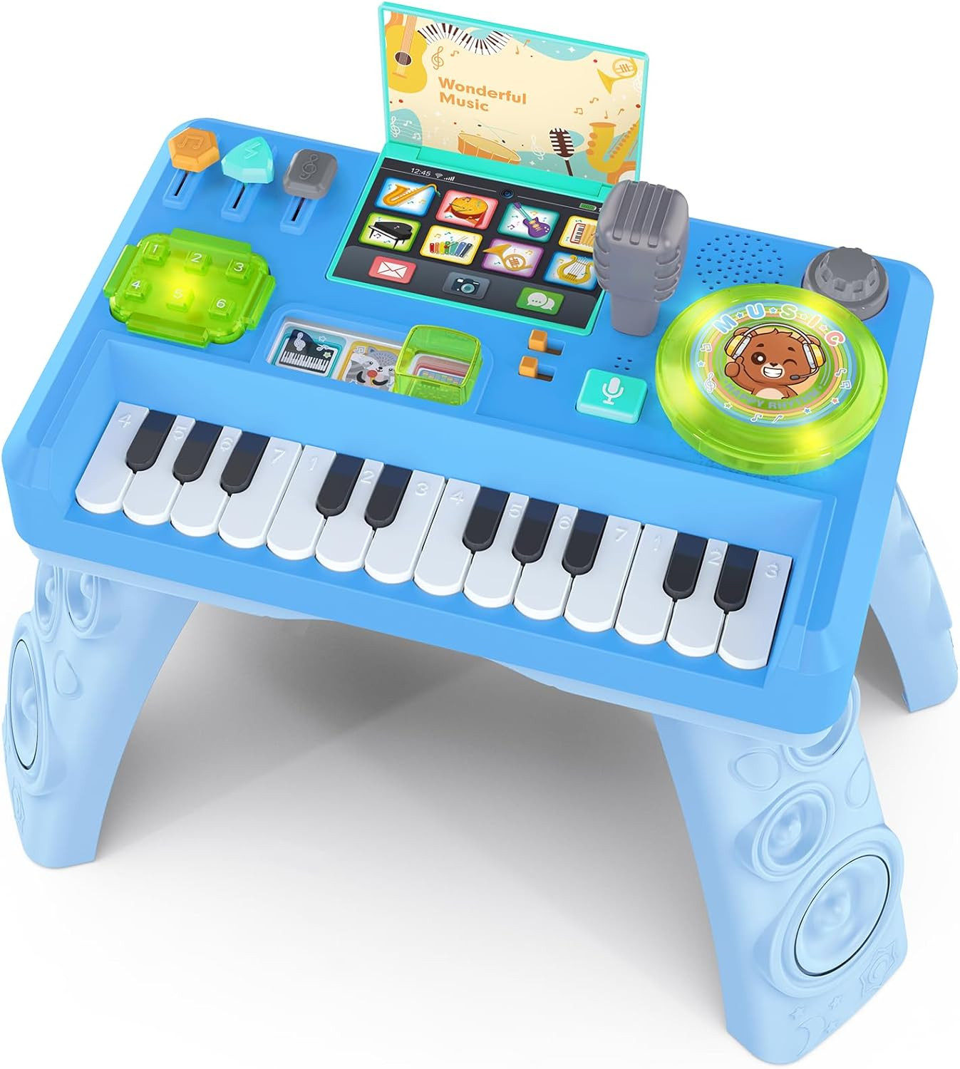 Baby DJ Table for Toddlers 1 Baby Musical Piano Toys 6-9-12-18 Months Toddler Ac