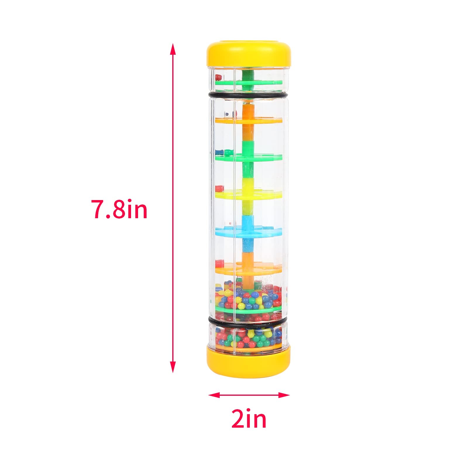 Rainmaker 8 inch Mini Rain Stick for Babies Rattle Tube Rain Stick Shaker Mus…