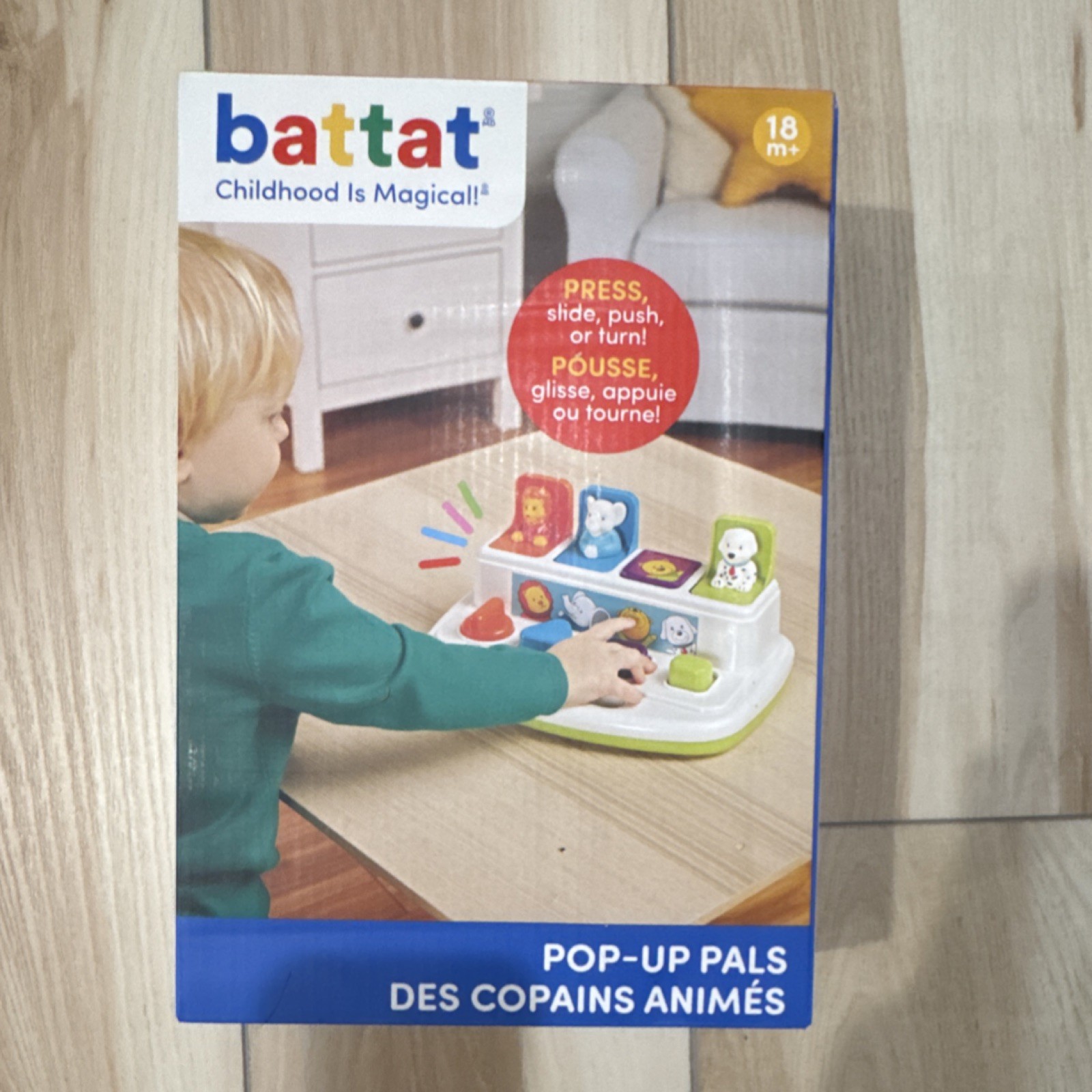 Battat Pop-Up Pals Activity Toy Animals Hand-Eye Coordination 18 Months and Up