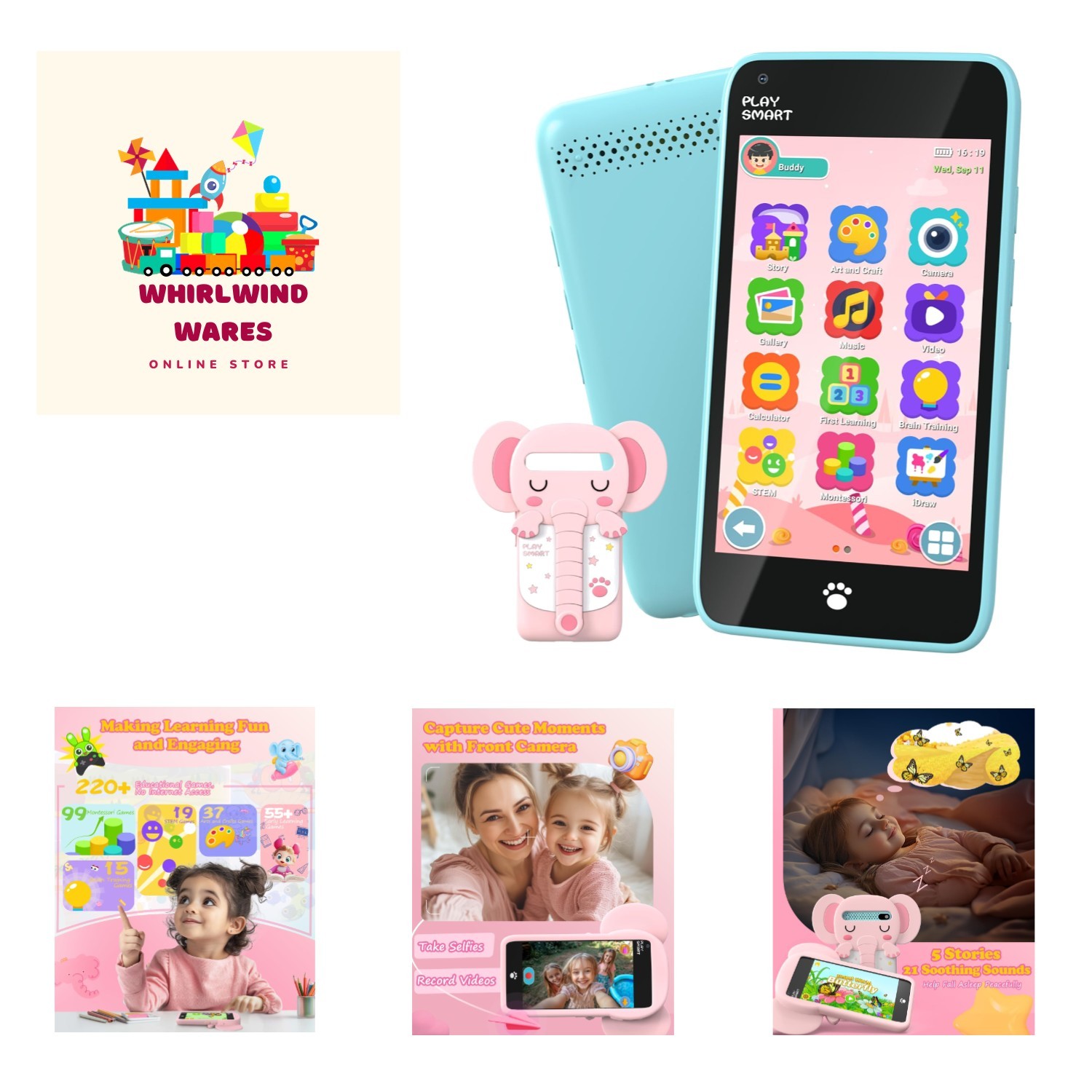 Kids Toys Smart Phone, 3.97″ Touchscreen Toddlers Kids Smart Phone, Birthday …