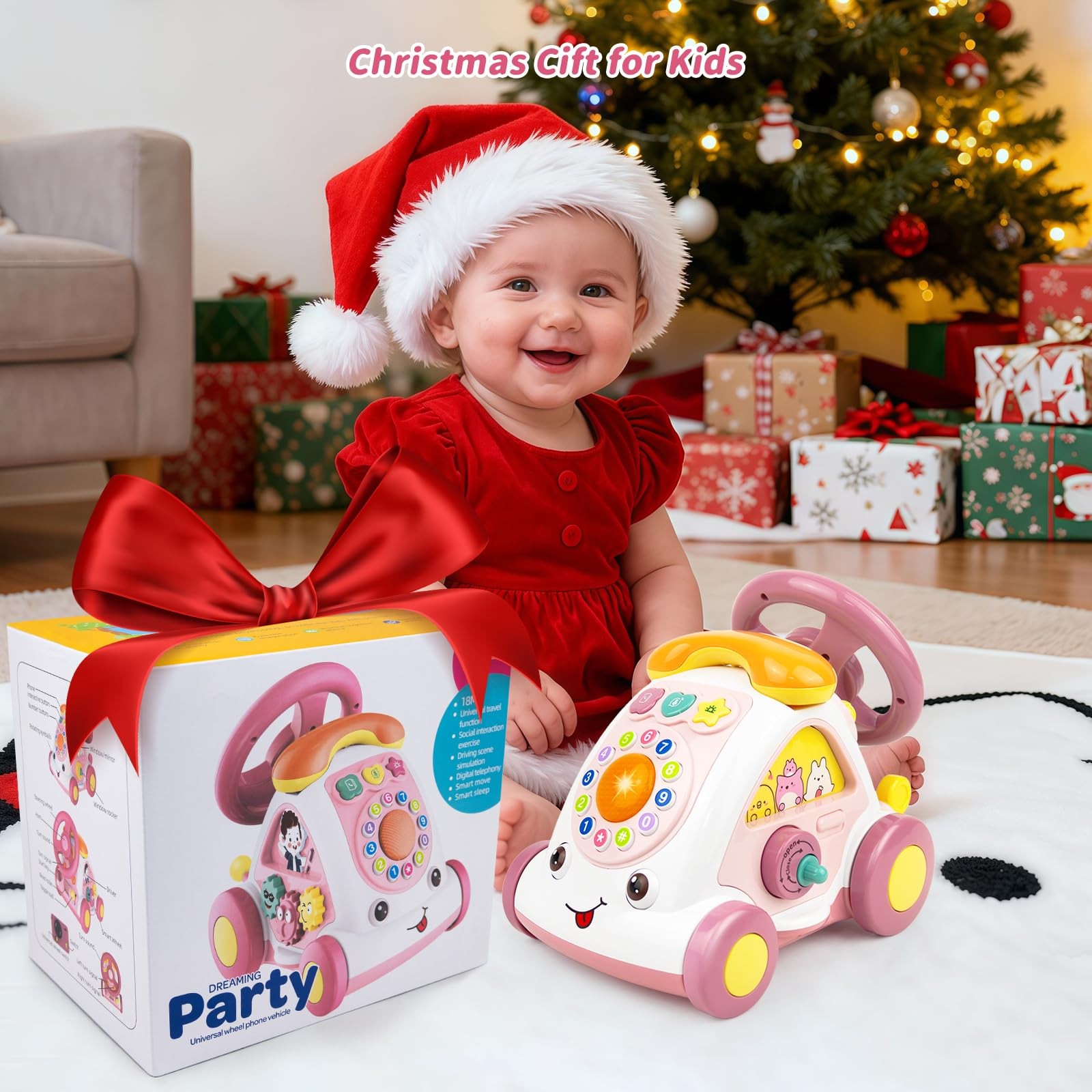 Love Mini Crawling Car – Interactive Push Along Vehicle with Music & Lights, …