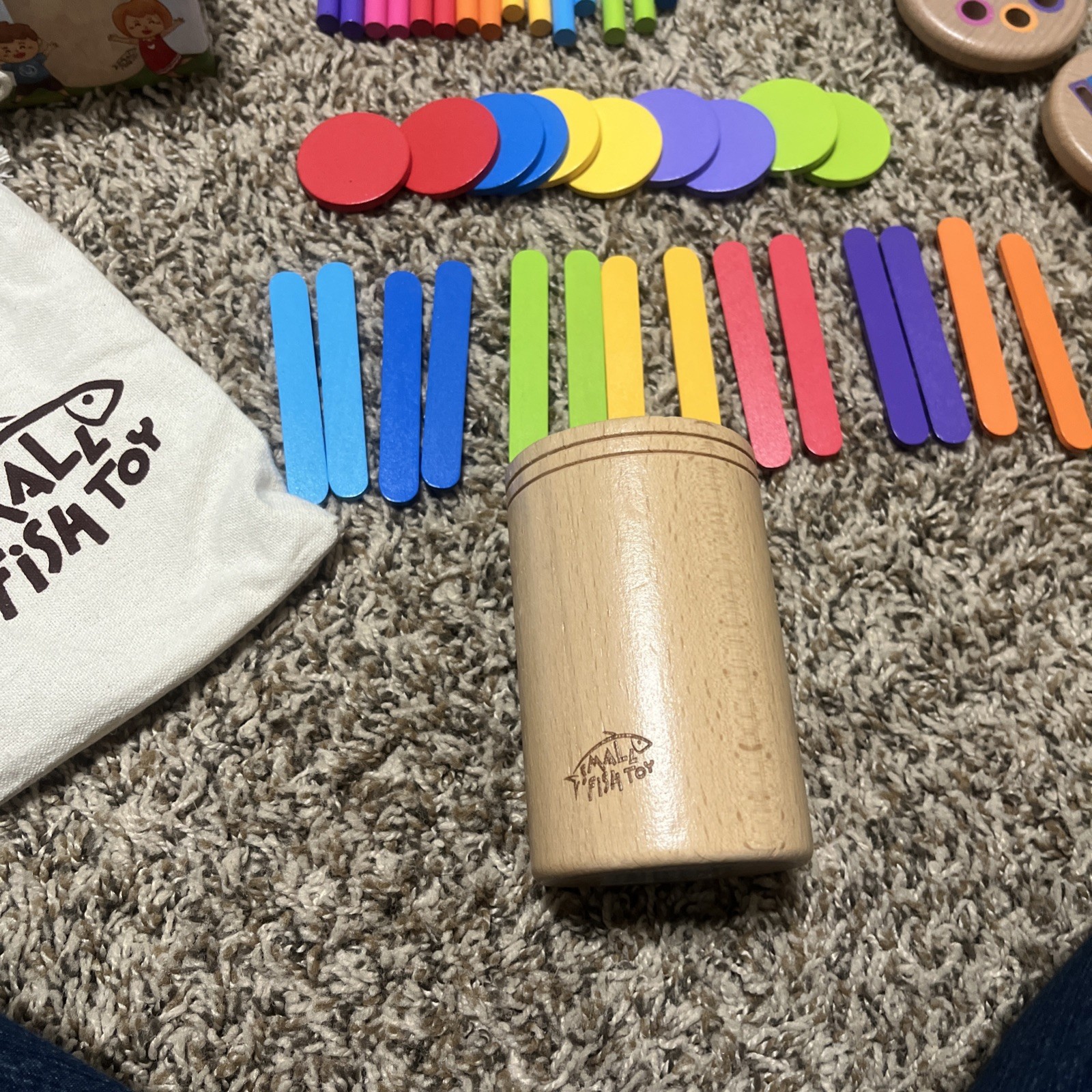 Wooden Montessori Baby Toddler Toys: 3 in 1Learning Fine Motor Skills Juguetes,