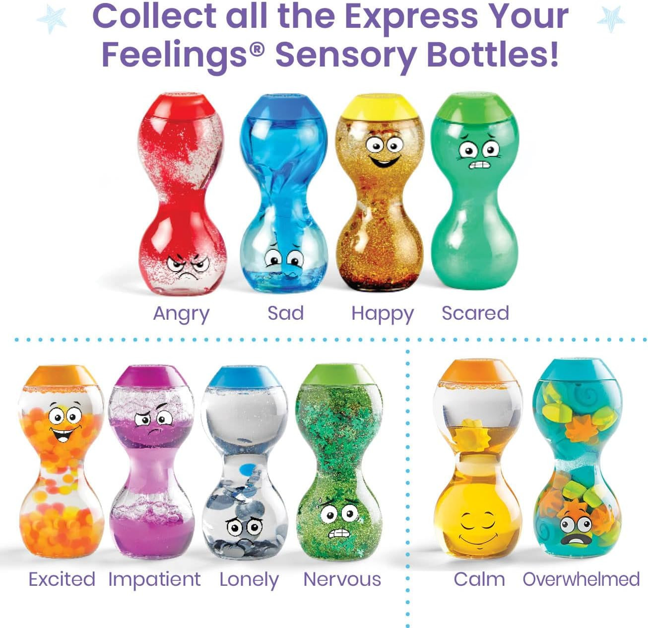 Express Your Feelings Sensory Bottles- Secondary Emotions, Toddler
