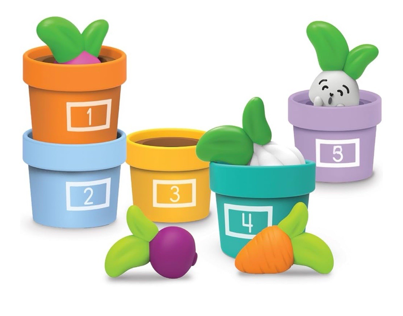 Learning Resources Hide and Seek Vegetable Garden Preschool Learning Toy 10 Pcs