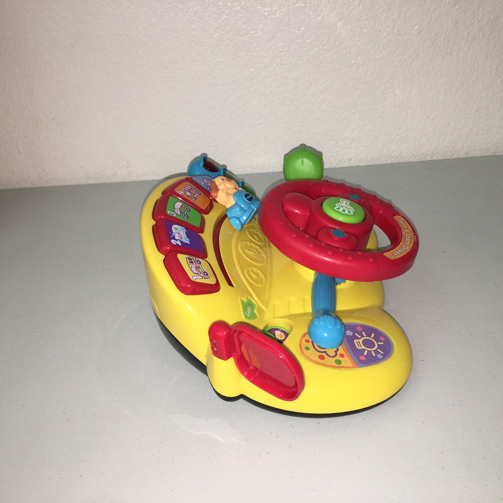 Vtech Baby Turn & Learn Driver Toy Yellow Ages 6-36 mo Toddler Musical Activity.