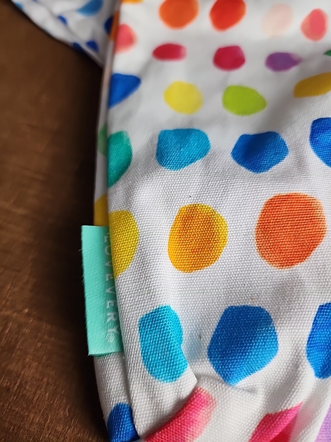 Lovevery Replacement Lot of 2 Bags Blue and Colorful Polka Dots