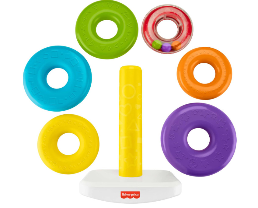 New Fisher Price Giant Rock-a-Stack 14”+ Tall Ring Stacking Toy 12M+ Multicolor