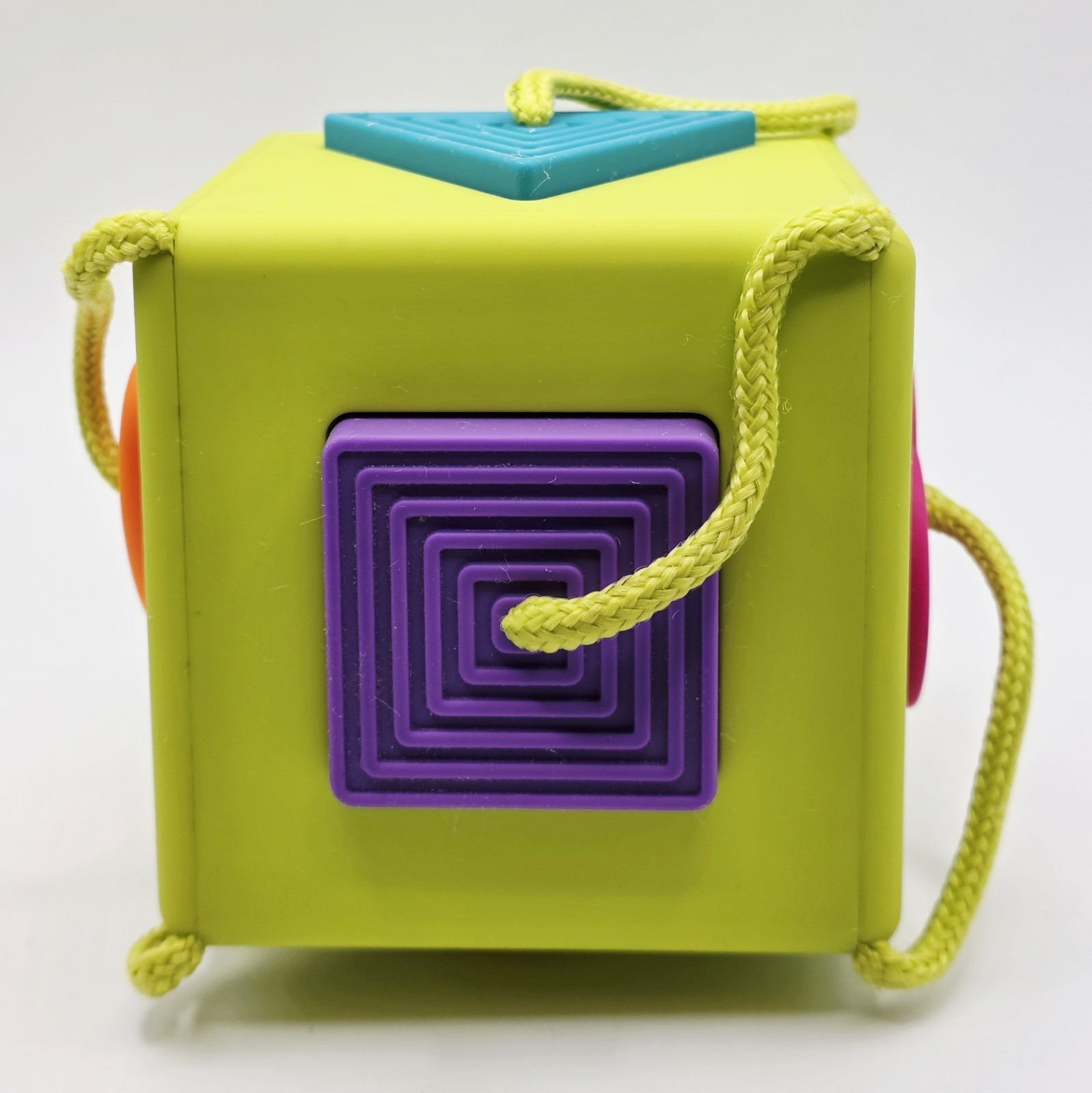 Oombee Cube Shape Sorter with Tethered Shapes for Early Learning Development