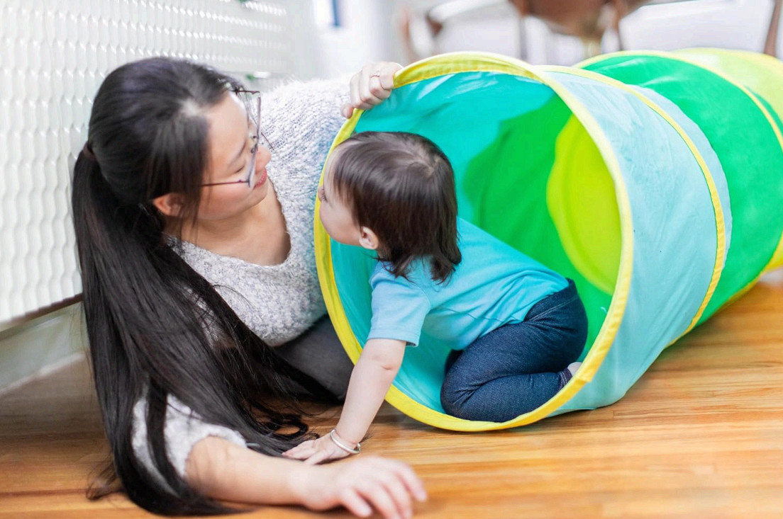 Lovevery The Play Tunnel Organic Cotton Toddler Crawl Play Tube Toy