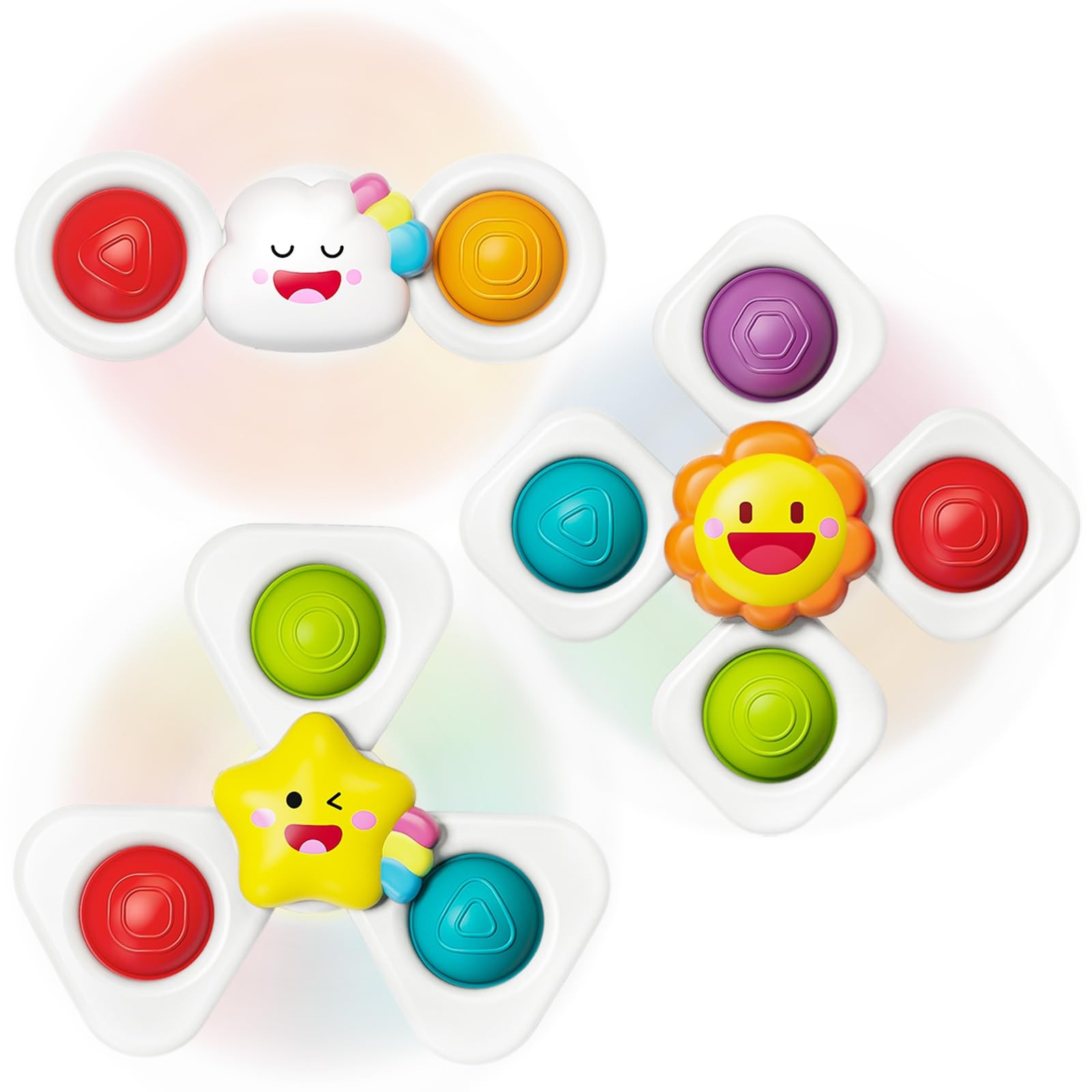 SpringFlower Baby Toys 0-6-12-18 Months,Suction Cup Spinner Toys,Baby Bath To…