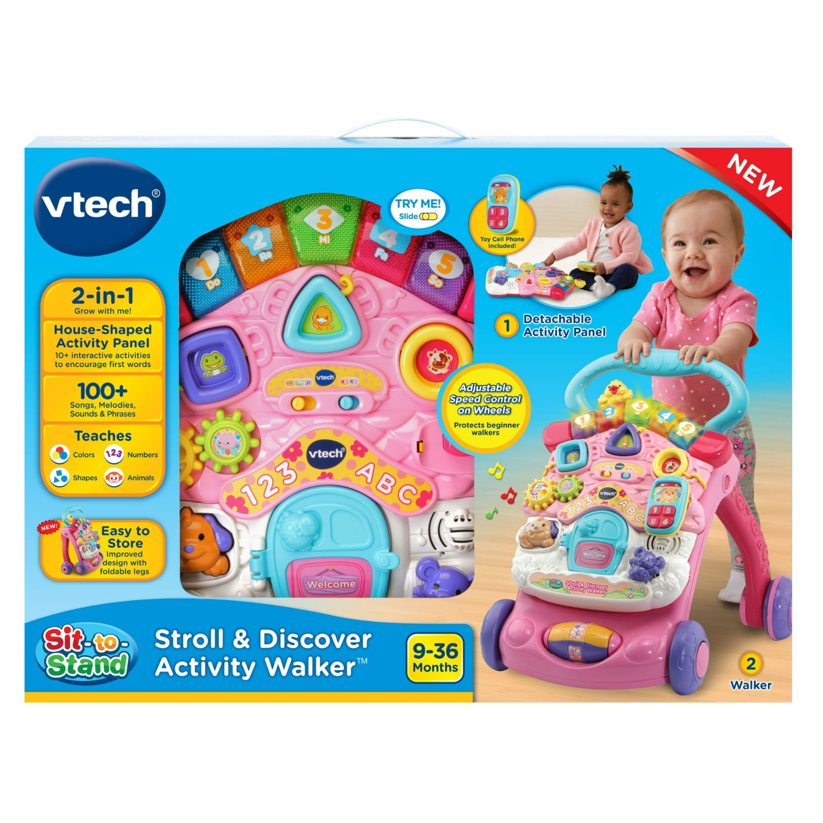VTech Stroll & Discover Activity Walker Pink Baby Toy FREESHIP