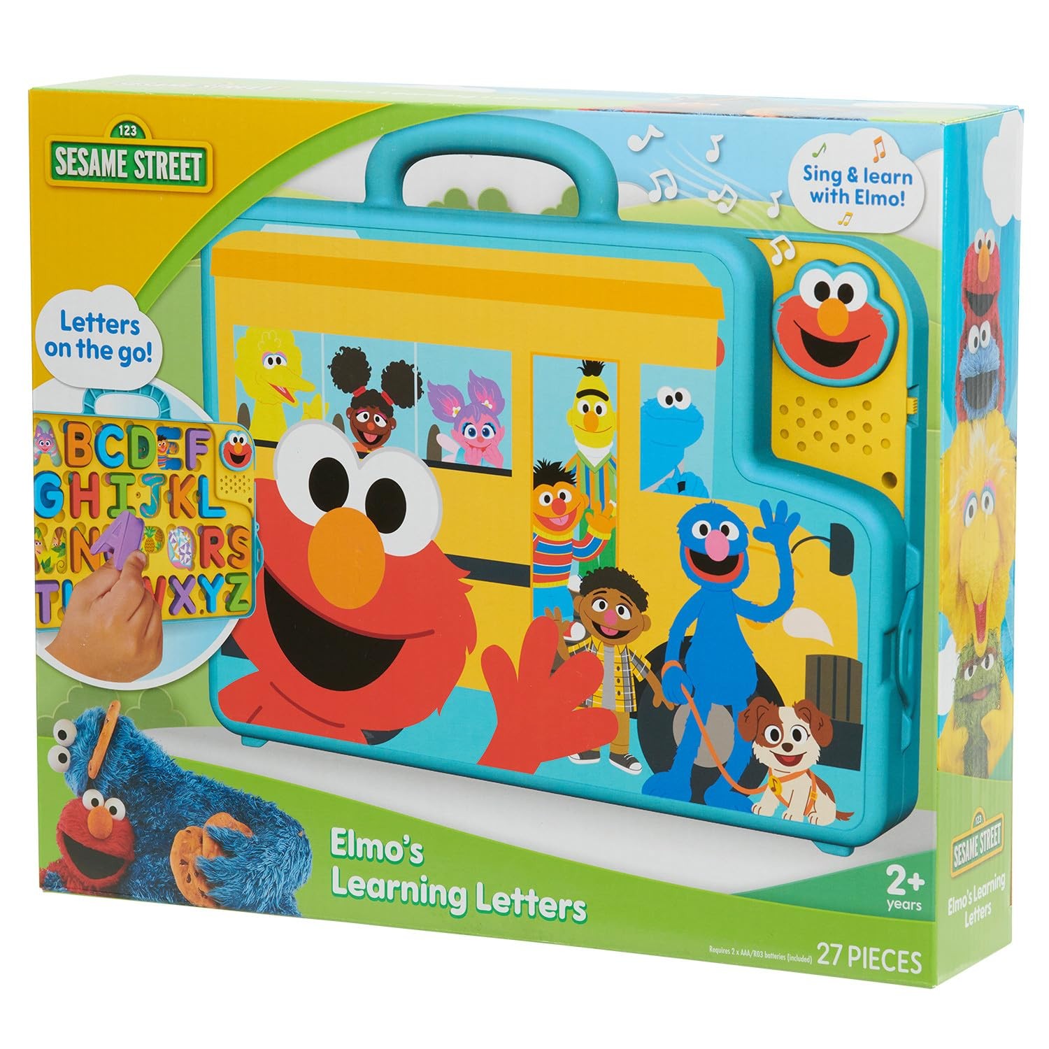 Sesame Street Elmo Learning Letters Bus Toy Interactive Educational Fun