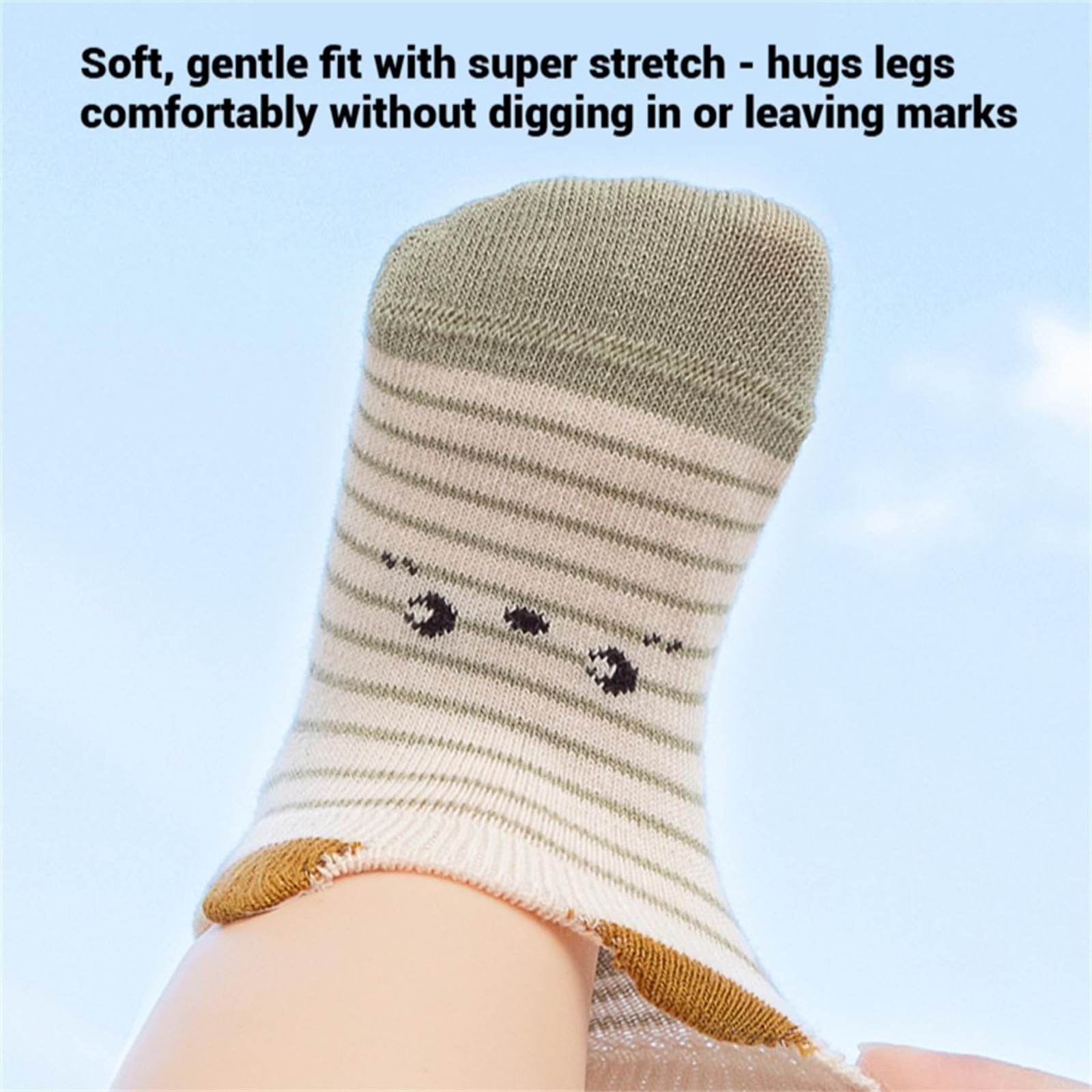 6 Pairs Baby Toddler NonSkid Ankle Socks NonSlip Grips Floor Booties