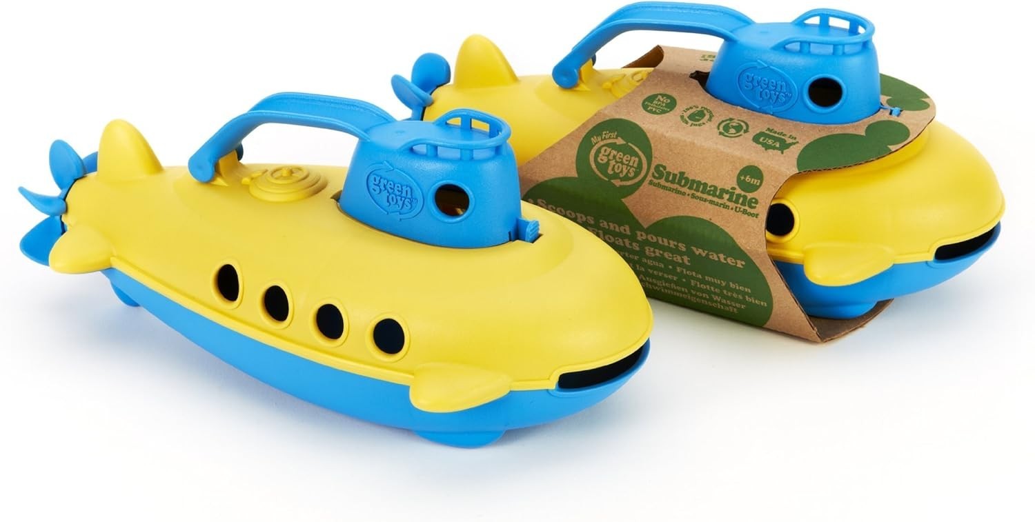 BPA-Free Toddler Submarine with Spinning Propeller – Safe Bath Fun, 10.5″ Size