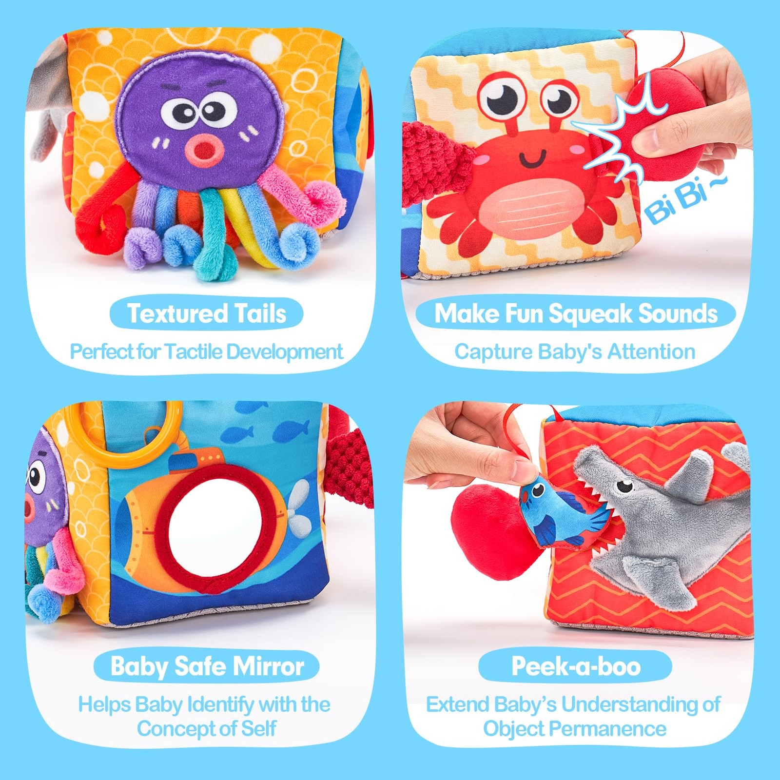 hahaland Baby Tissue Box Toy – Toys 6-12 Months Medium, Multiple