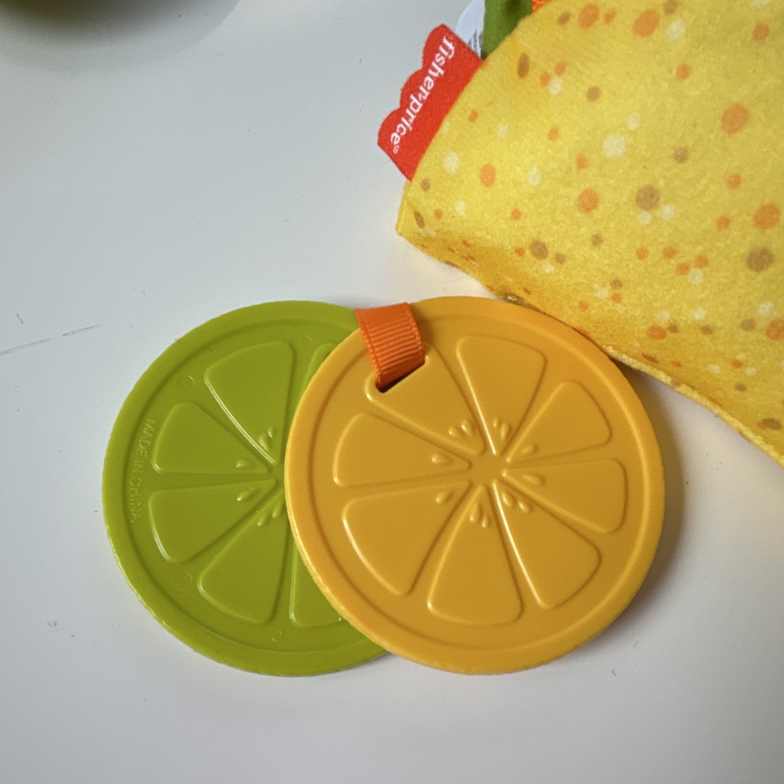 Fisher-Price Taco & Avocado Rattle w/ Citrus Slice Teether Multicolor Sensory