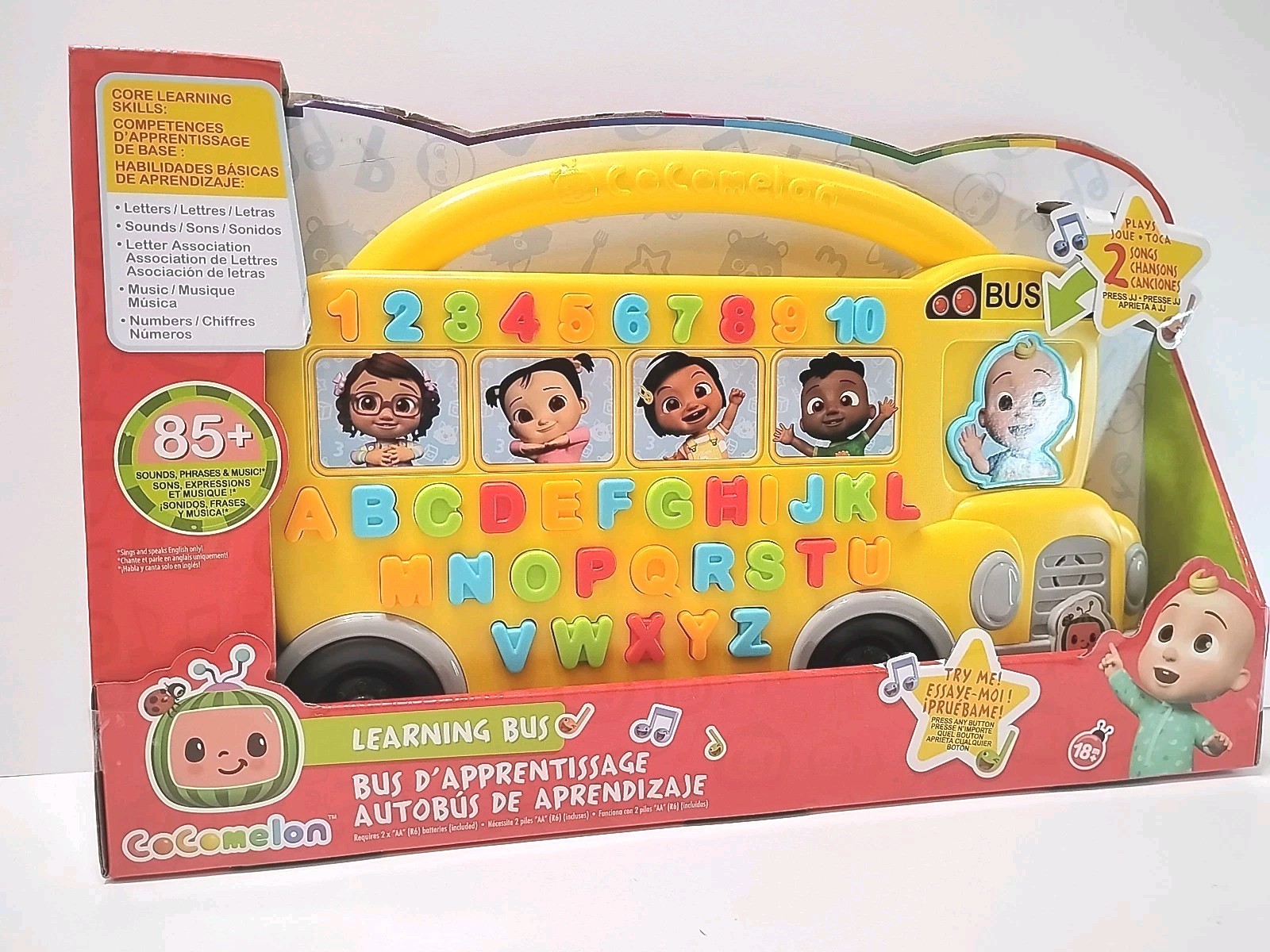 Cocomelon Learning Bus Toddler 18m+ Educational Interactive Alphabet Sound Toy
