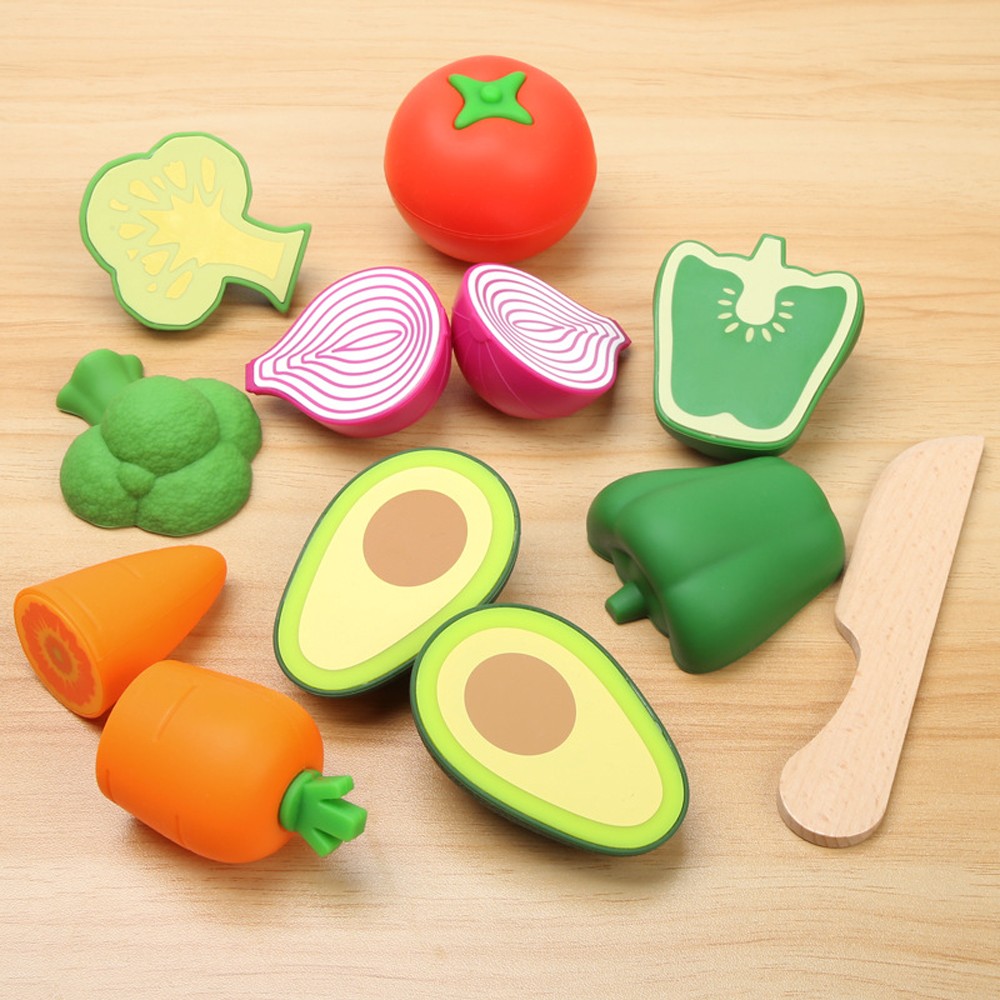 1x Safe Food-Grade Magnetic Cutting Toy fits Toddler Pretend Fruit & Veggie Play