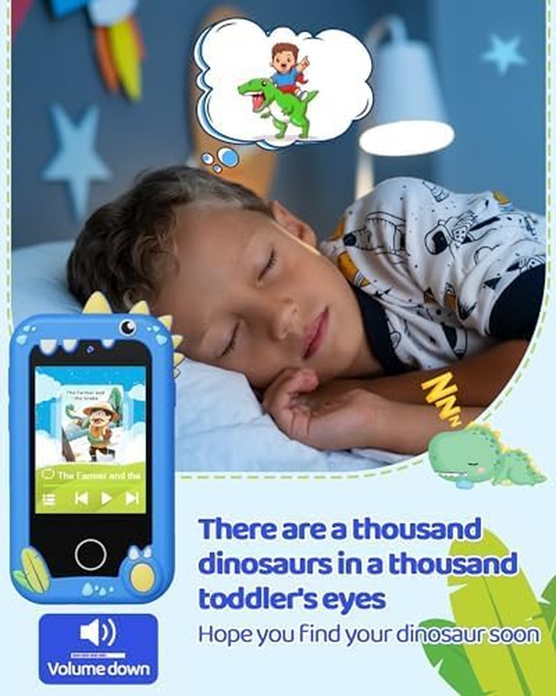 Kids Smart Phone Toys, Birthday Gifts Idea Dinosaur Toys for 3 4 5 6 7 8 Year Ol