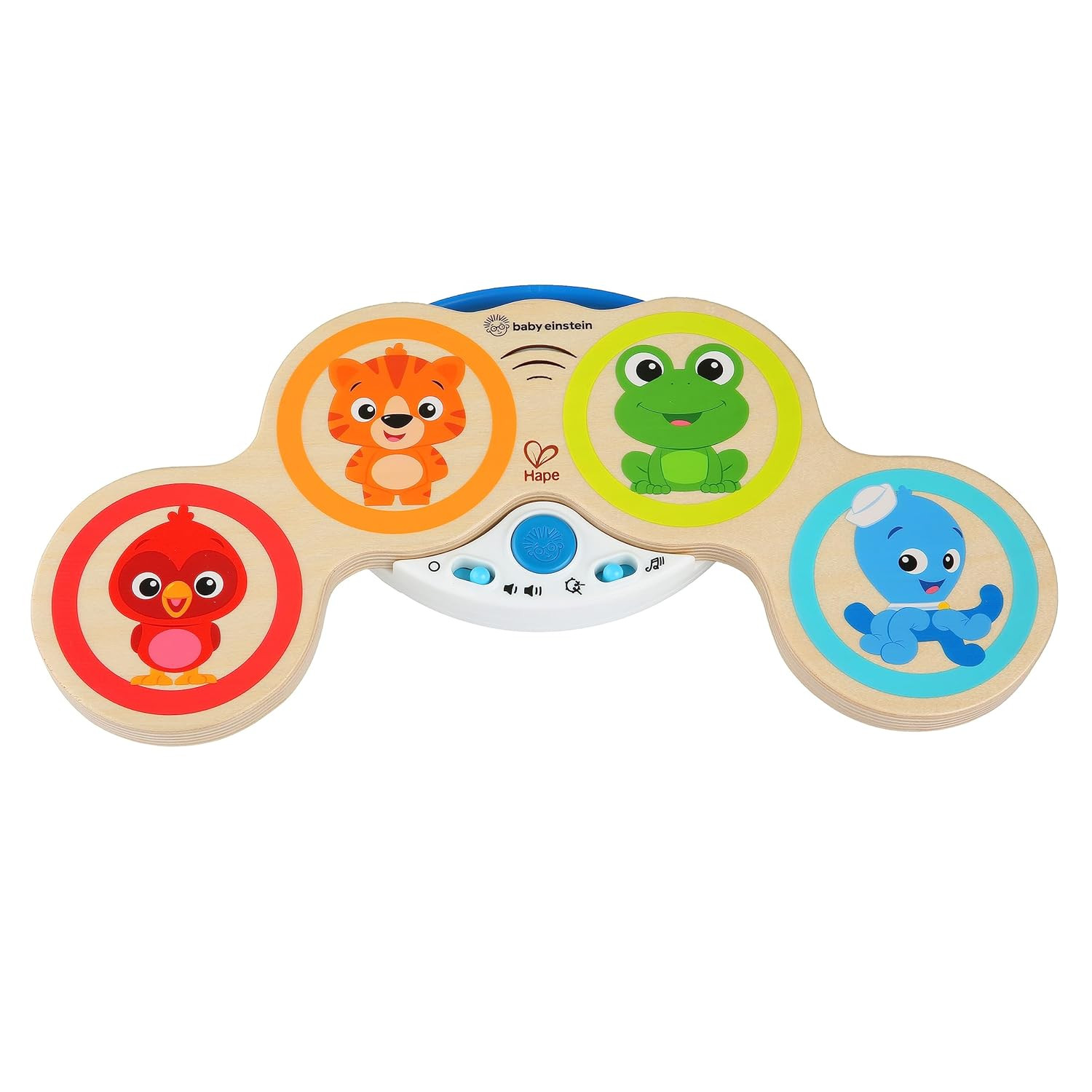 Baby Einstein Magic Touch Wooden Drum Musical Toy, Ages 6 Months Plus
