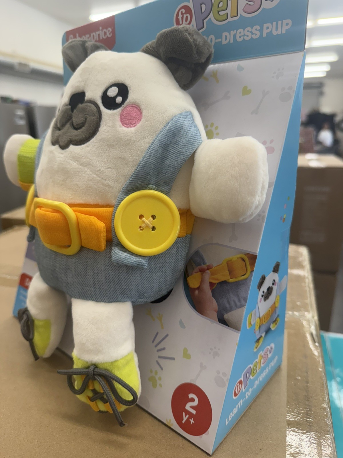 Fisher Price Pets Learn To Dress pup kids plush toy 2yrs+
