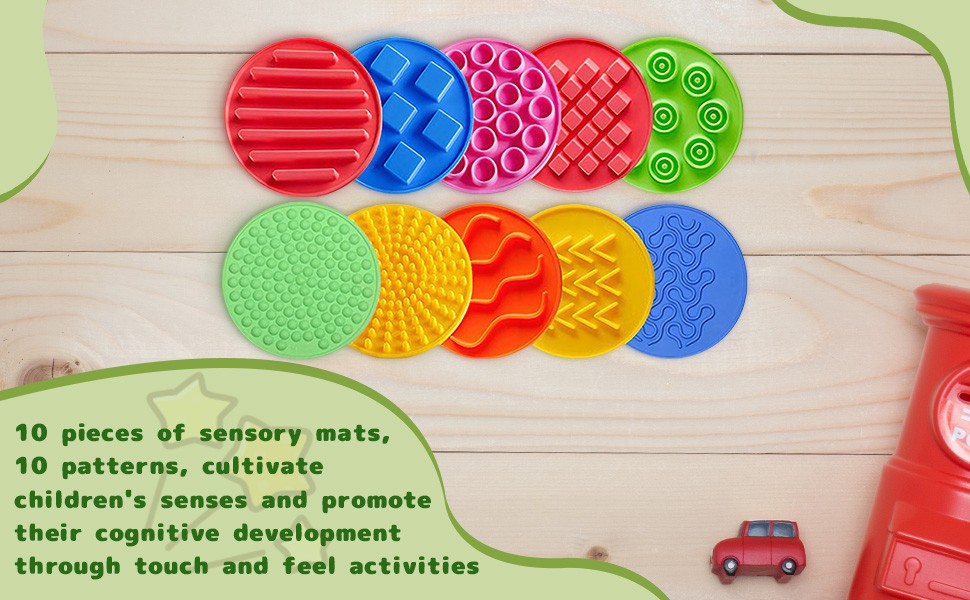 10Pcs Sensory Discs Mat Sensory Circles Learning Activities Sensory