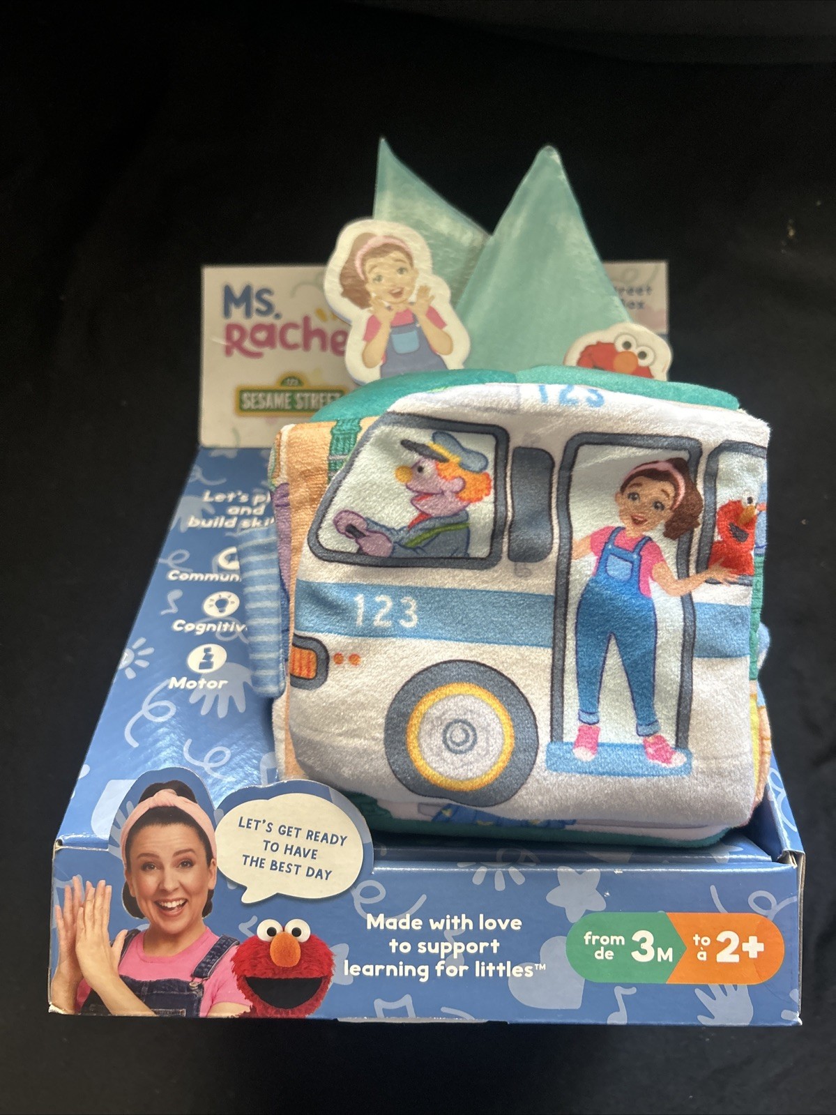 NEW Ms. Rachel Sesame Street Surprise Learning Box with Ms. Rachel & Elmo Plush