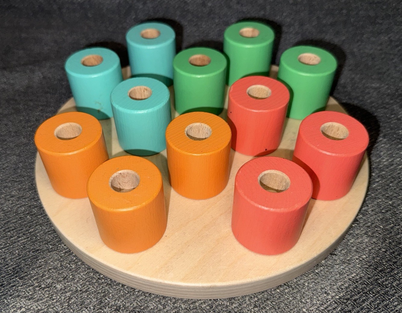 LOVEVERY Wooden Stacking Peg Board Pioneer 16-18 Toddler Montessori Development