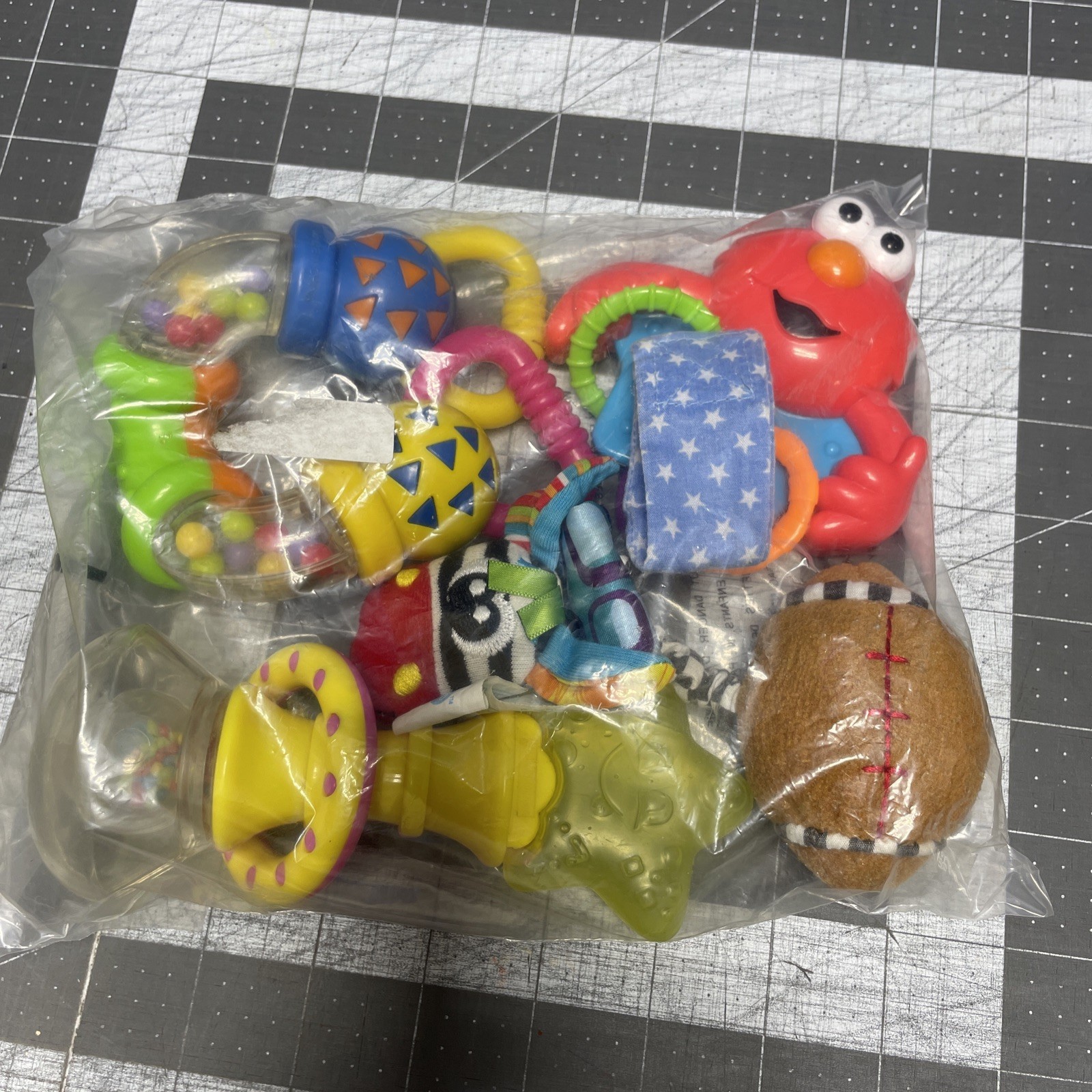 Lot of Sesame Street’s Elmo Teether Random Rattle Baby Activity Toys