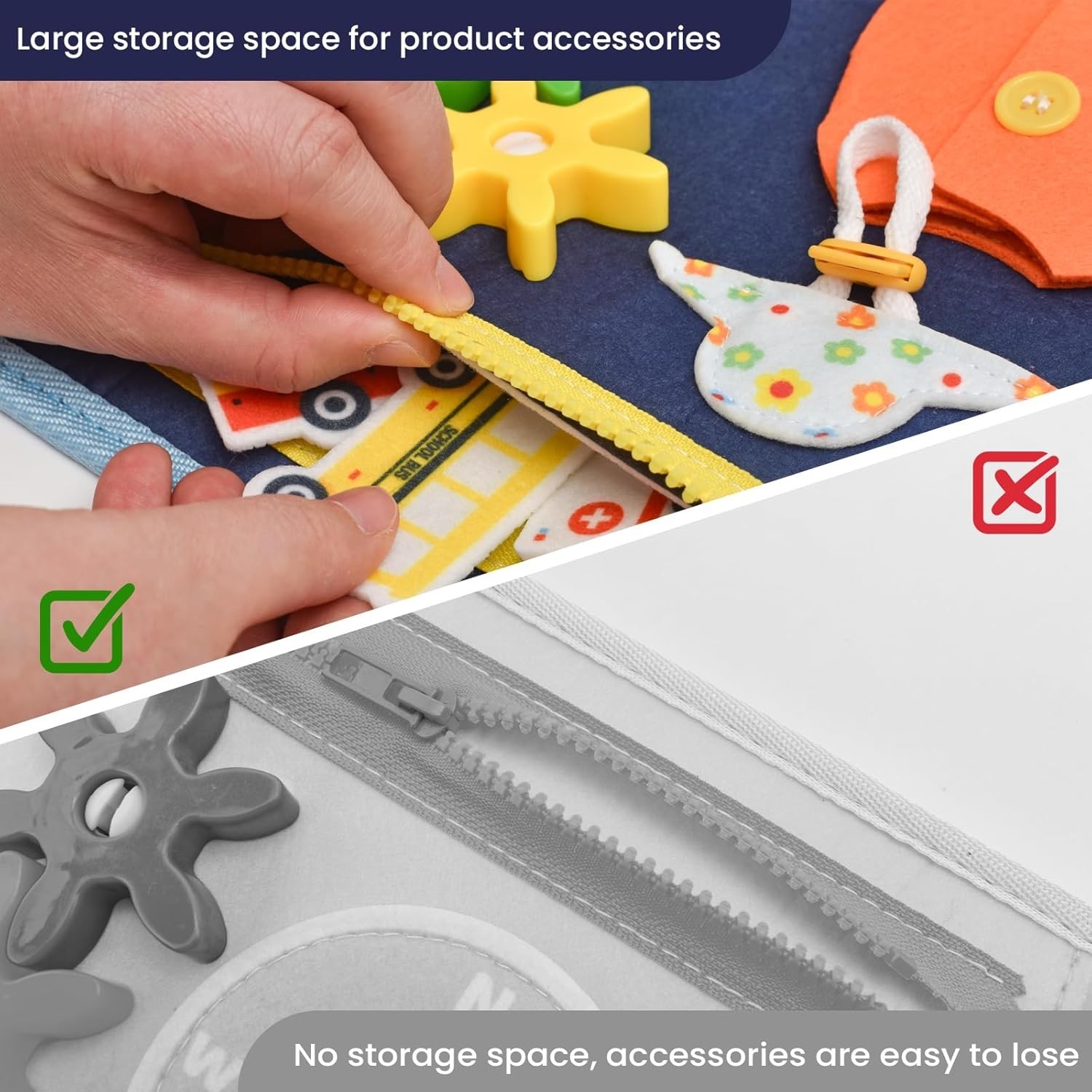Interactive Dinosaur Busy Book – Fine Motor Skills for Toddlers 1-3 Old