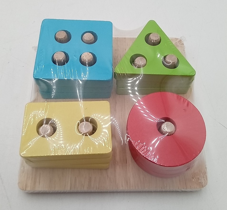Montessori Toys for 1 to 3-Year-Old Boys Girls Toddlers Wooden Sorting &Stacking