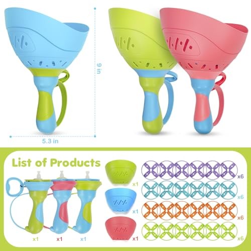 Outdoor Toys for Kids Ages 4-8, 3 Packs Flying Catching Game, Outside Manual