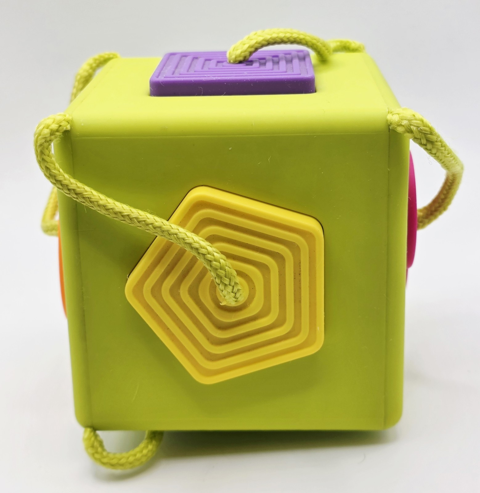 Oombee Cube Shape Sorter with Tethered Shapes for Early Learning Development