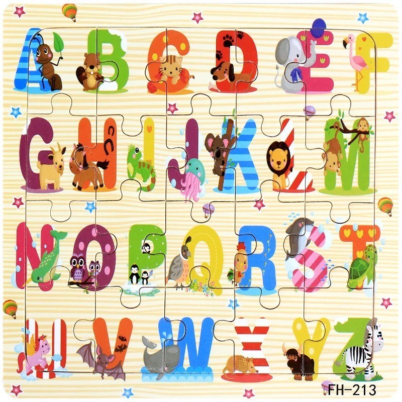Wooden Jigsaw Puzzles for Kids Age 14+y Toddler Puzzles Toys, Preschool Set 6