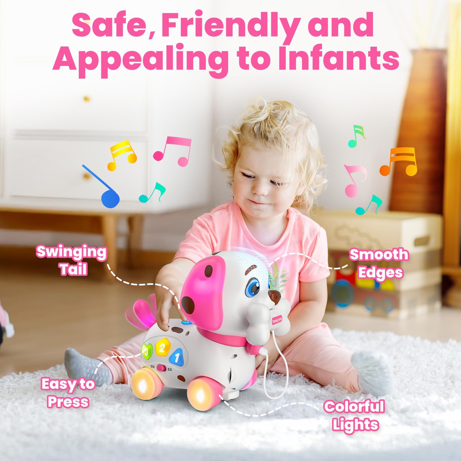Puppy Toy for 1 Year Old Girl Gift, Musical Baby Toy 6-12-18 Month, First Bir…