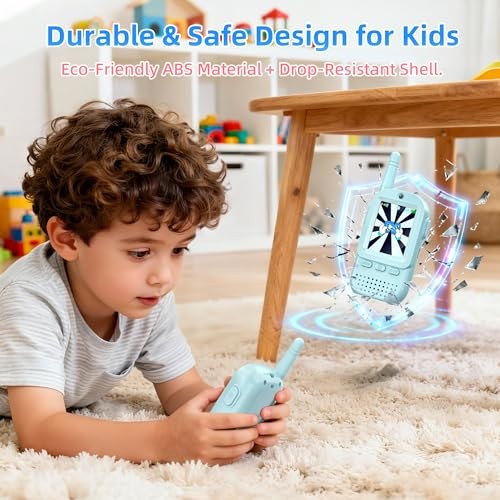 Video Walkie Talkies for Kids 2 Pack – Rechargeable Kids Walkie Blue+Pink